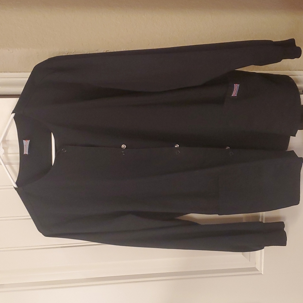 Black Womens Small Scrub Jacket